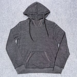Alexander Wang T Marl Knit Funnel Neck Pullover Hoodie Charcoal Gray Medium